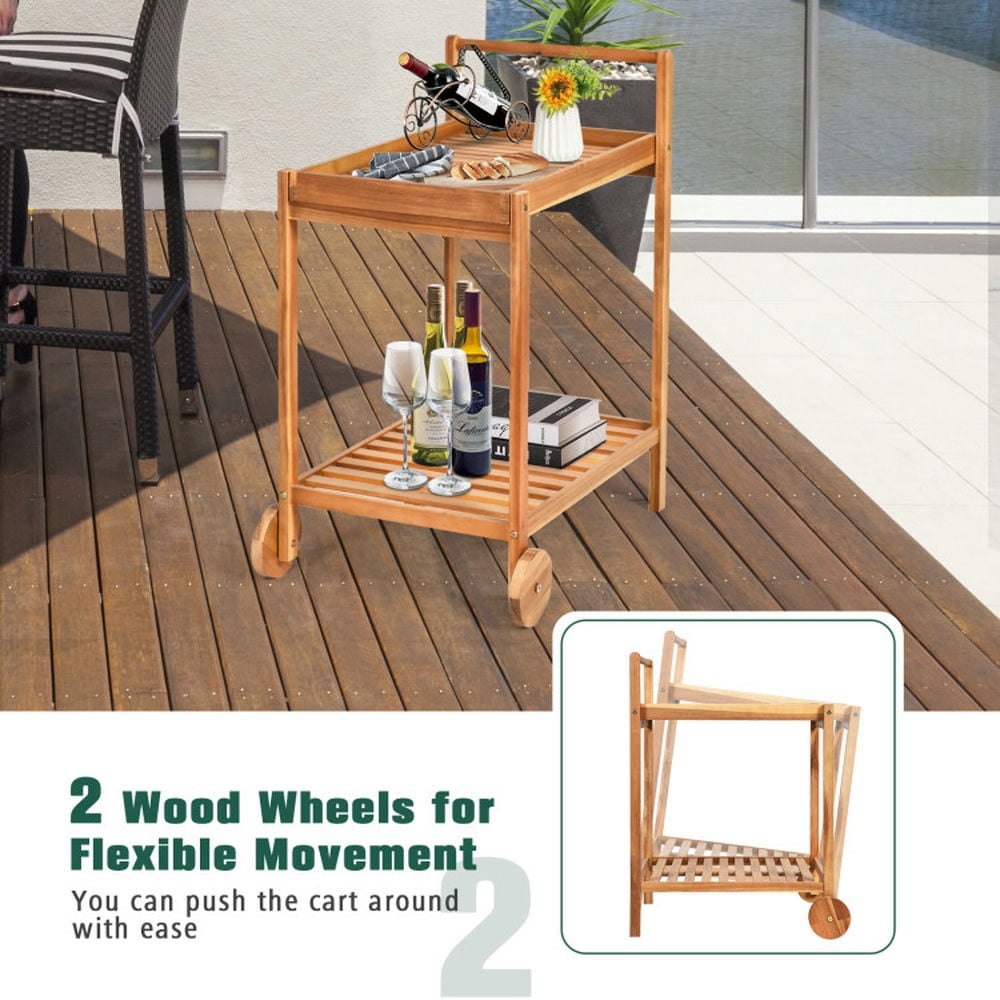 Finihen Rolling Cart, Kitchen Island Cart, 2-Tier Rolling Kitchen Island Serving Cart with Legs and Handle, for Kitchen, Dining Room, Natural Finihen Rolling Cart, Kitchen Island Cart, 2-Tier Rolling Kitchen Island Serving Cart with Legs and Handle, for Kitchen, Dining Room, Natural