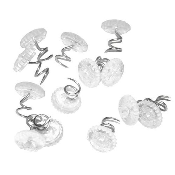 60 Pcs Upholstery Tacks Headliner Pins Clear Heads Twist Pins for Slipcovers and Bedskirts,0.5 Inches Bed Skirt Pins