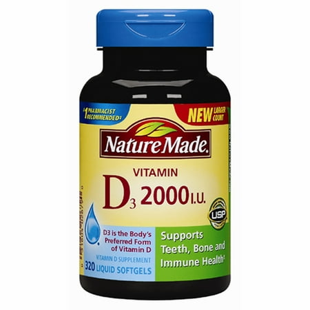 Product of Nature Made Vitamin D3 2,000 IU LSG, 320 ct ...