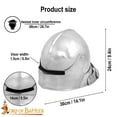 thumbnail image 5 of Lord of Battles Late Medieval Helmet with Padded Liner 16gauge, German Sallet Helm for LARP Ren Fair Evocation or Event, 5 of 9