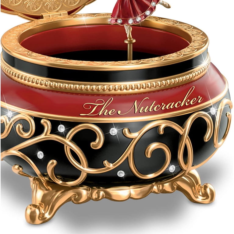 Clara And The Nutcracker Heirloom Porcelain Music Box with Russian