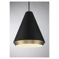 thumbnail image 5 of Trade Winds Audrey 1-Light Pendant in Matte Black with Natural Brass, 5 of 5