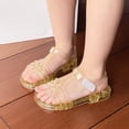 thumbnail image 2 of Viluyesy Girls Crystal Jelly Sandals - Soft-Soled Princess Beach Shoes Summer Dress Party Wedding Gold Size 13, 2 of 10