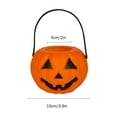 thumbnail image 2 of Halloween Basket, Plastic Pumpkin Bucket – 2Pc/3Pc/4Pc 10Cm Small Pvc Halloween Bucket for Kids, Reusable Pumpkin Candy Holder for Indoor Outdoor Halloween Party Decor, 2 of 7