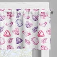 thumbnail image 5 of Ambesonne Diamonds Valance & Curtain, Watercolor Heart Rocks, 55"x45", Pink Violet Red, 5 of 6