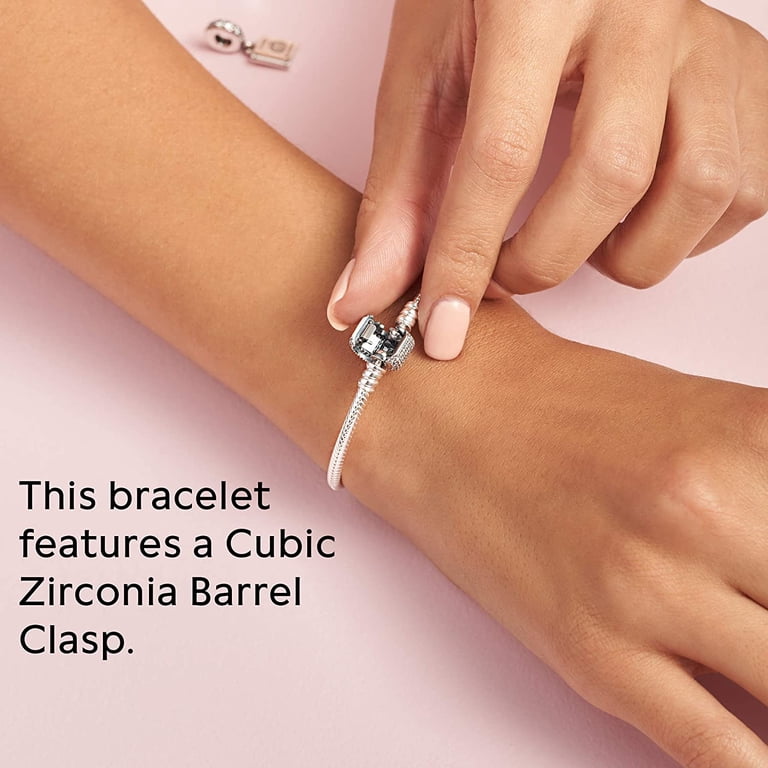 Pandora Sterling Silver Bracelet with Signature Clasp - Walmart.com
