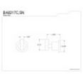 thumbnail image 2 of Kingston Brass BAK8217SN Robe Hook, Brushed Nickel, 2 of 2