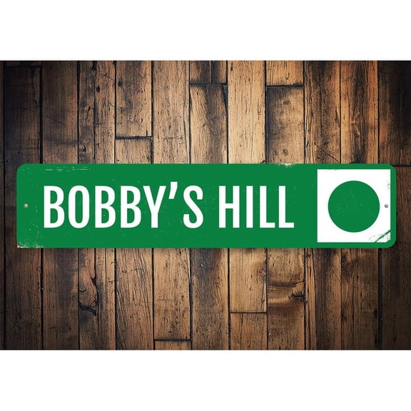 Ski Hill Circle Novelty Decor, Metal Wall Sign - 4x18 Inches