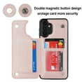thumbnail image 6 of Mantto for Samsung Galaxy A13 5G Back Wallet Case, Card Slots Holder RFID Blocking Luxury PU Leather Shockproof Cover, Double Magnetic Buttons Kickstand Case,Rosegold, 6 of 7