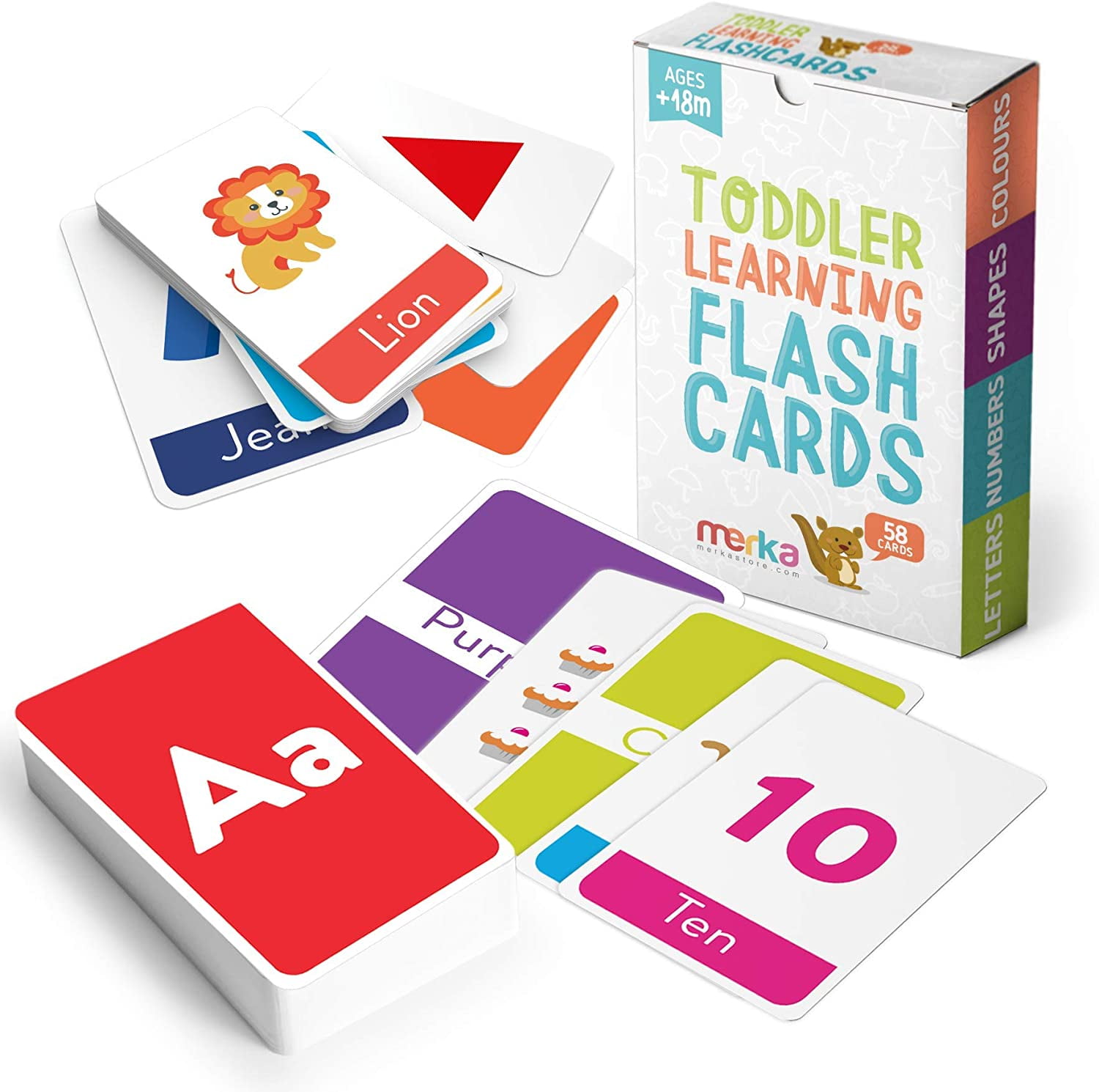 Bendon Flash Cards Childrens Learning 36 Cards Each Ages 3-7 Math Alphabet Ect 