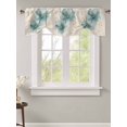 thumbnail image 2 of Tie Up Valance Curtain for Kitchen,Teal Blue Blossom Flower on Linen Rod Pocket Short Curtains Adjustable Tie-Up Shade Valances,Spring Floral Plant Window Treatment for Bathroom Living Room Bedroom, 2 of 8