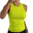 thumbnail image 2 of Green Women's Tanks, Womens Sleeveless Racerback High Neck Casual Basic Cotton Ribbed Tank Top,Women's Tanks & Camis S, 2 of 4