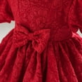 thumbnail image 6 of Vividxx Flower Girl Dresses For Baby Girls Party Dresses Infants Puff Sleeve Pageant Dress O-Neck With Bowknot Breathable Sundress, 6 of 9