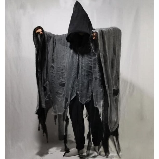 Disfraz de fantasma de Halloween Unisex, capa con capucha, accesorios de fiesta del Día de los muertos xuanjing unisex