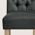 thumbnail image 3 of Subrtex Tufted Linen Fabric Upholstered Dining Chairs Set of 2 for Kitchen and Dining Room, Dark Gray, 3 of 6