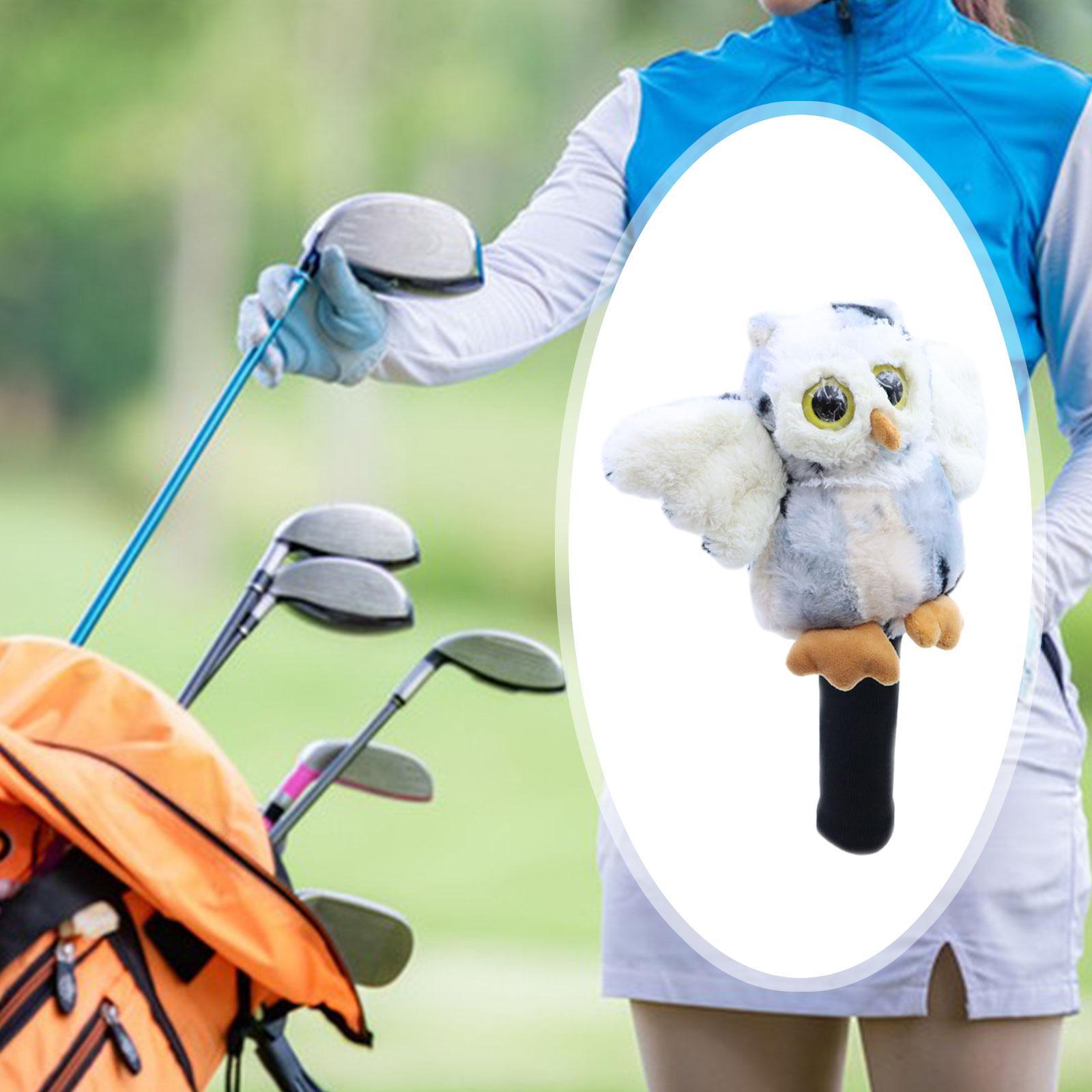 DimyFew Golf Wood Driver Headcover Club Head Cover Novelty Animal Shaped Guard Transport White