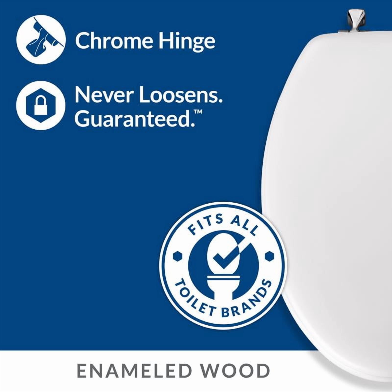 Mayfair Round White Molded Wood Toilet Seat