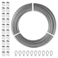 thumbnail image 1 of Cable de acero inoxidable VEVOR 316 de 100 pies con manguitos y delantales, 1 of 9