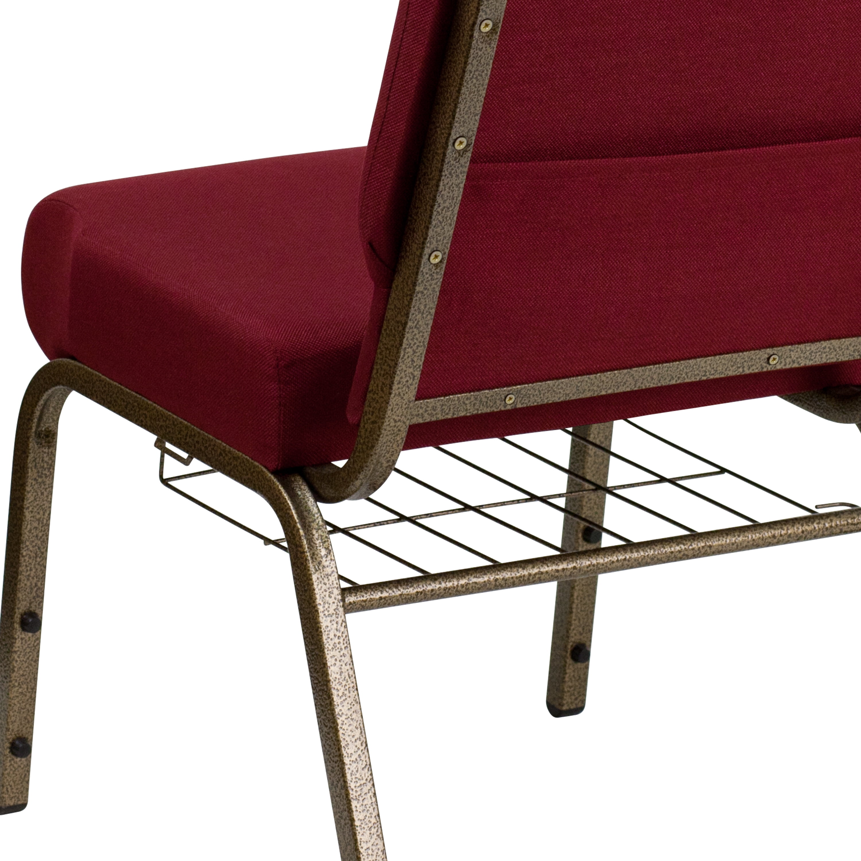 HERCULES Series 18.5W Stacking Church Chair in Royal Purple Fabric Gold Vein Frame Flash Furniture 4 Pk 