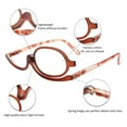 thumbnail image 4 of Makeup Reading Glasses for Women Round One Eye Rotating Magnifying Cosmetic Readers Make Up Eyeglasses 1.5, Light Grey, 4 of 9