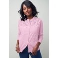 thumbnail image 2 of Jessica London Women's Plus Size Fine Gauge Eyelet Cardigan, 2 of 4