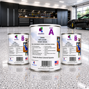 Colored Epoxies Clear Epoxy Resin and Hardener Kit, 2:1 Mix Ratio, Garage Coatings, Flake Floors, Metallic Epoxy Flooring, Clear, 1.5 Gallon Kit