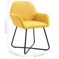 thumbnail image 4 of vidaXL Dining Chairs 4 pcs Yellow Fabric, 4 of 5
