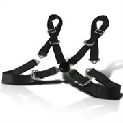 Spec-D Tuning Universal Jdm Blue 4 Point Cam Lock Racing Drift Safety Seat Belt Harness Fits select: 1997-2012 CHEVROLET TAHOE, 2005-2012 CHEVROLET EQUINOX