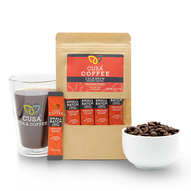 Cusa Tea & Coffee Premium Instant Medium Roast Rainforest Alliance