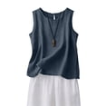 thumbnail image 6 of Linen Tank Tops for Women Linen Blouse Boxy Tank Tops for Women Boho Tops for Women Ladies Tank Tops Gauze Shirts for Women Linen Clothes for Women Beach Tops for Women Dressy Tank, 6 of 9