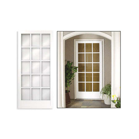 Columbia Salem Screen Door 36 X 80 White Vinyl Hinged Pack Of