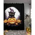 thumbnail image 2 of Halloween Watercolor Shower Curtain Set ，Waterproof Fabric Shower Curtains Scary Pumpkin Cat Moon Shower Curtains for Bathroom,Bathroom Decor 72"x72", 2 of 6