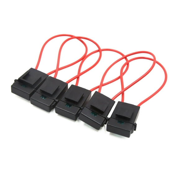Unique Bargains 5Pcs 30A Red Inline Wire  Power  Fuse Holder for Motorcycle Car