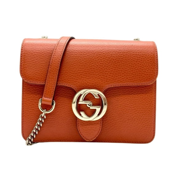 Pre-Owned Gucci Interlocking G Shoulder Bag 510304 Orange Women's (Good)