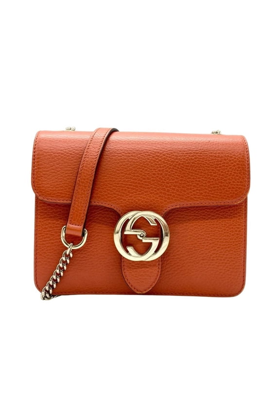 Pre-Owned Gucci Interlocking G Shoulder Bag 510304 Orange Women's (Good)