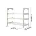 thumbnail image 3 of Movable Three-Tier Shoe Rack with Wheels, Space-Saving Shoe Storage Cabinet for Bedroom Closet or Entryway, Under-Table Organizer for Boots and Sneakers, Ihhxbz | White, 3 of 6