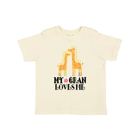 

Inktastic My Gran Loves Me Giraffe Gift Toddler Toddler Girl T-Shirt