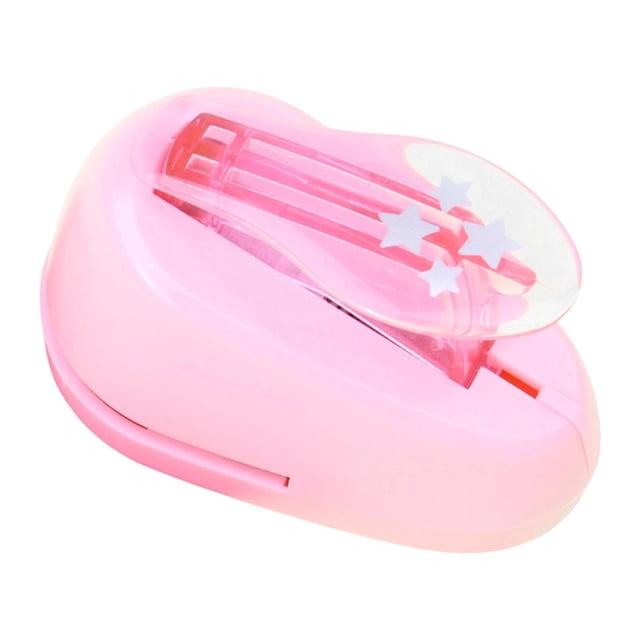 Perforadora de papel portátil con forma de estrella y mecanismo de palanca. Perforadora de estrellas para manualidades y álbumes de recortes. Estilo D
