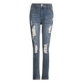 thumbnail image 3 of Fortune Men Stretch Skinny Ripped Jeans Ripped Trousers Distressed Denim Pants, 3 of 7