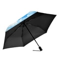 thumbnail image 2 of Fluffy White Clouds Folding Umbrella UV50+ Waterproof Sun Protection Auto Open Close Compact Fiberglass Frame, 2 of 8