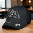 thumbnail image 2 of LIIPEE Man Baseball Cap Casual Father's Day Letter Graphic Printed Unique Handmade Customizable Hats Male Celebration Fashion Breathable Comfortable Daily Hats,Black,One Size, 2 of 4