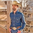 thumbnail image 4 of Sombrero vaquero OIERNFE unisex de paja, ala ancha, caqui, 4 of 6