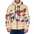 thumbnail image 6 of Lsque Sanrio for Mens Full-zip Hoodie, Zip-up Pullover Hooded Sweatshirt, Kangaroo Pocket Hoodie Ideal for Daily Wear, Travel, and Home-Medium, 6 of 8