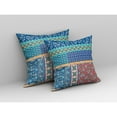 thumbnail image 5 of Flower Castle Patchwork Throw Pillow in Blue and Orange 20x20, 5 of 9