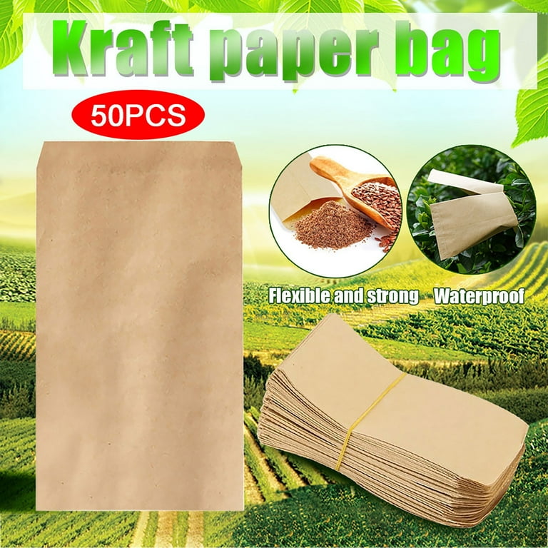 50PCS Kraft Small Coin Envelopes Self Adhesive Kraft Seed Envelopes Mini  Parts Small Items Storage Packets