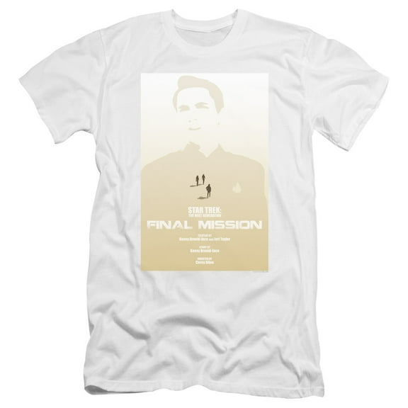 Star Trek Tng Season 4 Episode 9 Premium Canvas Adult Slim Fit 30/1 T-Shirt White