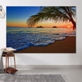 thumbnail image 2 of Tropical Sea Beach Backdrop Vinyl Summer Hawaiian Luau Beach Palm Trees Photography Background Kids Adults Birthday Baby Shower Bridal Shower Party Studio Photo Booth Props 7X5FT, 2 of 4