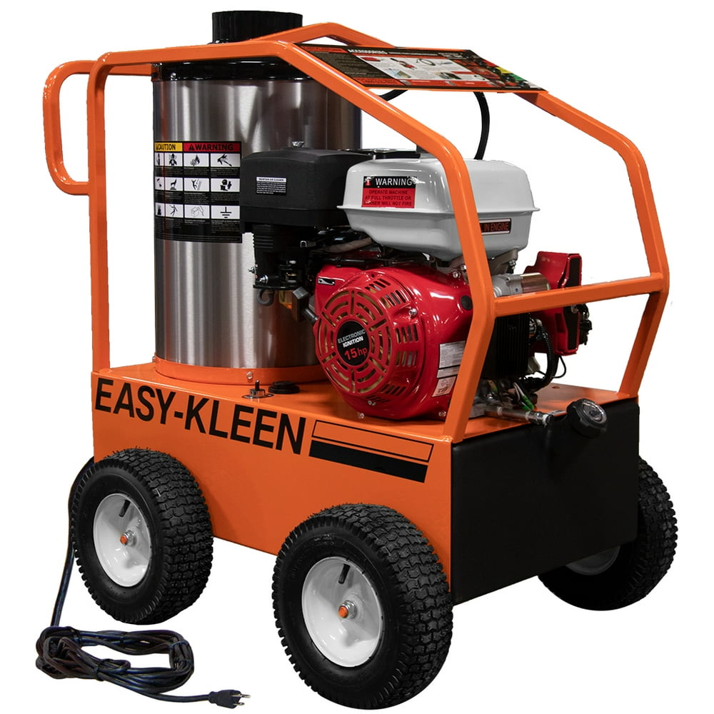 COMMERCIAL HOT WATER GAS PRESSURE WASHER, 15 HP ELECTRIC START LIFAN, 3