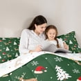 thumbnail image 5 of Manfei Cartoon Christmas Reindeer 7 Pieces Bedding Comforter Set, Xmas Tree Snowflake Full Bedding Set, Teen Kid Boy Girl Reversible Fitted Sheet Flat Sheet, Breathable Home Decor, 5 of 8
