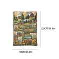 thumbnail image 3 of 100x70cm Printed Fleece Throw Blanket, Soft Warm Small Nap Quilt, Lightweight Plush Cover for Sofa Bed Camping Indoor Festival Decor, 3 of 6
